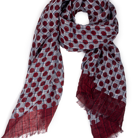 ERMENEGILDO ZEGNA BLUE & WHITE BORDO PALANKIN SCARFWOMENS SIZE 180CM